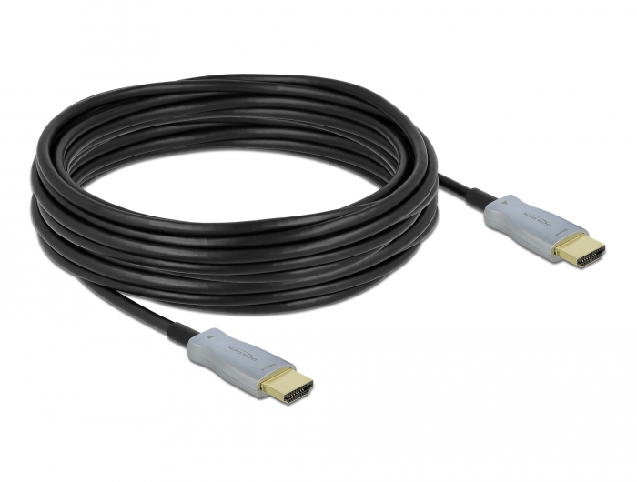 Delock Aktives Optisches Kabel HDMI 4K 60 Hz 10 m, 10 m, HDMI Typ A (Standard), HDMI Typ A (Standard), 18 Gbit/s, Schwarz