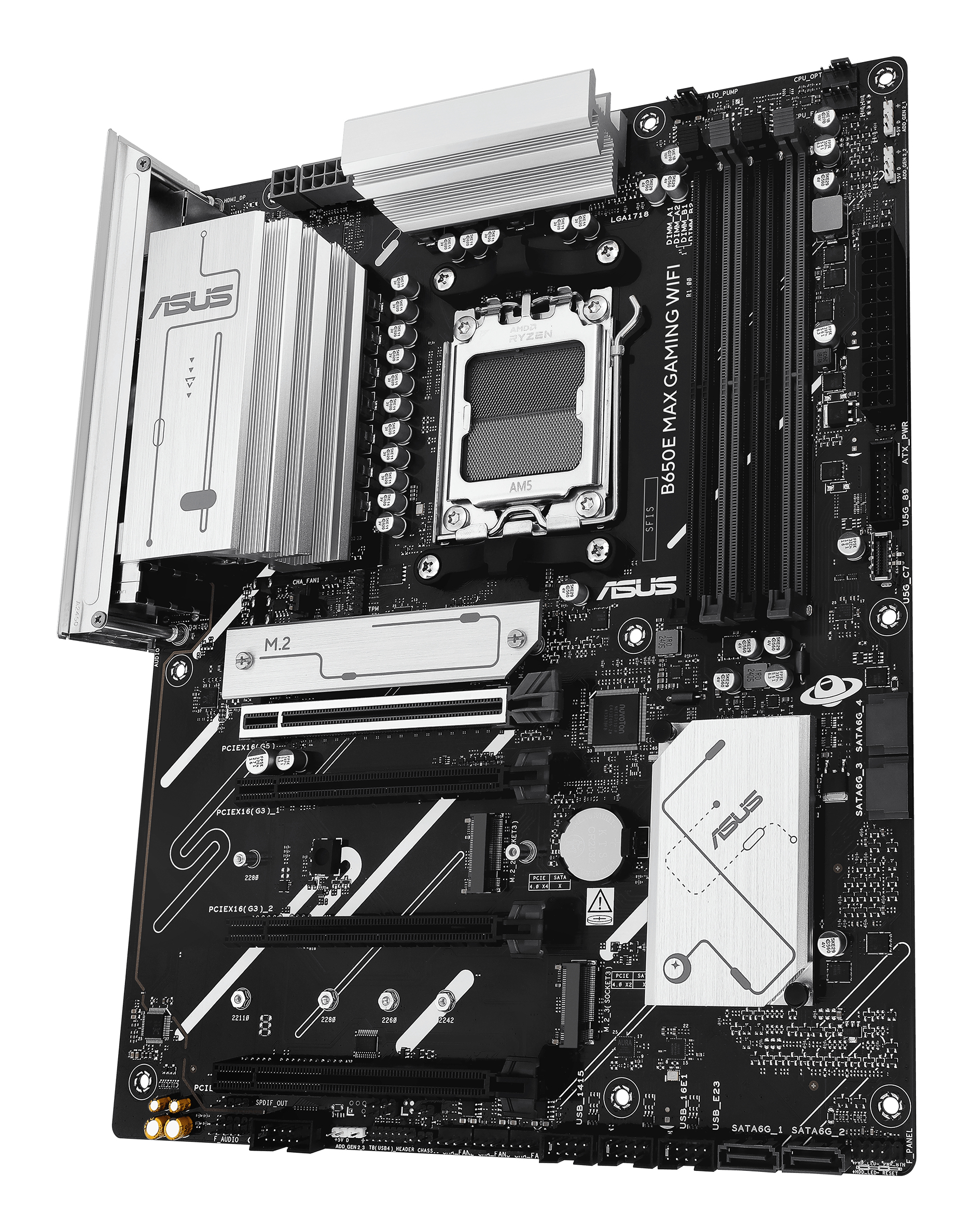 ASUS B650E MAX GAMING WIFI - Motherboard - ATX - Socket AM5 - AMD B650 Chipsatz, Ansicht 4