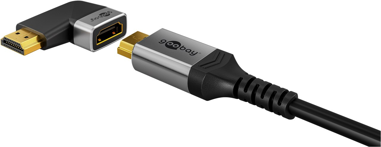 Goobay HDMI Angled Adapter 270° Horizontal 8K a 60 Hz - Adapter - Digital/Display/Video, Ansicht 4