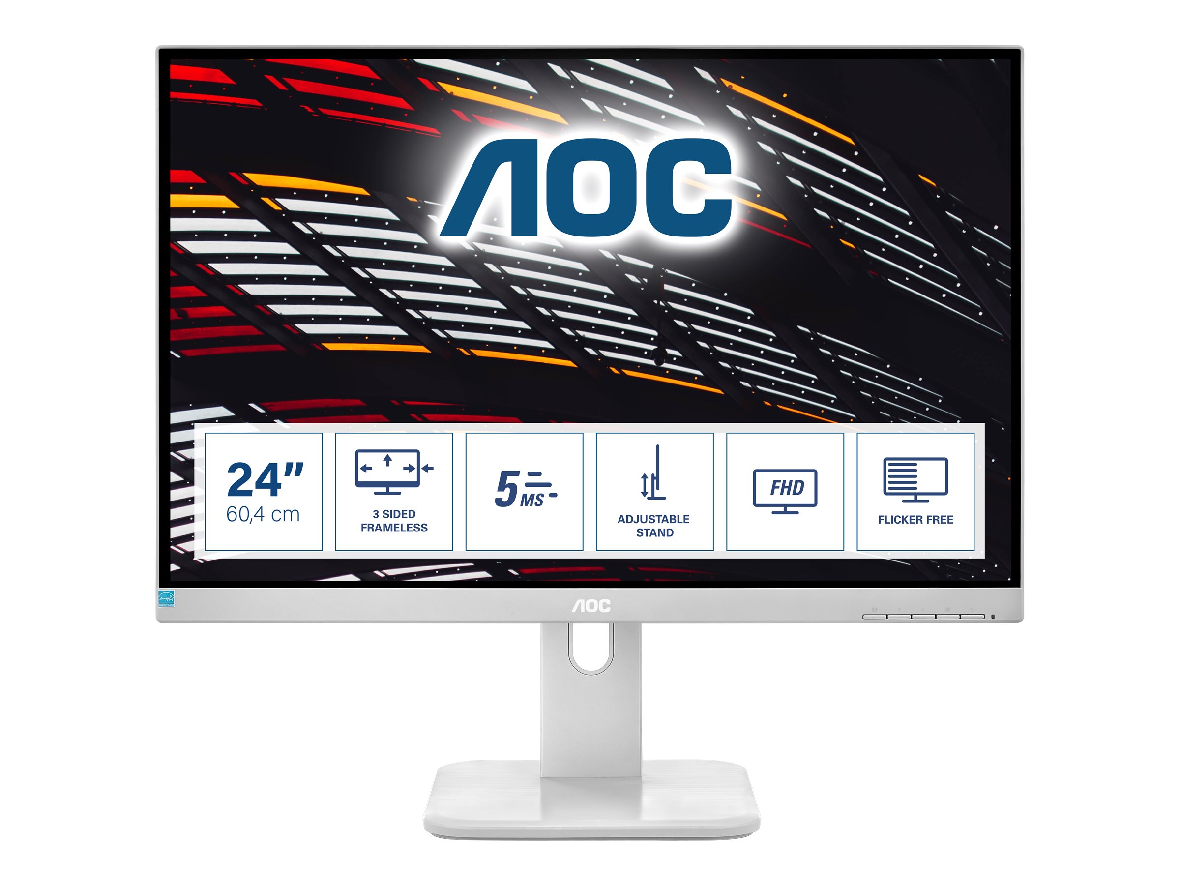 AOC 24P1/GR LED display 60,5 cm (23.8 Zoll) Full HD Flach Schwarz (24P1/GR)