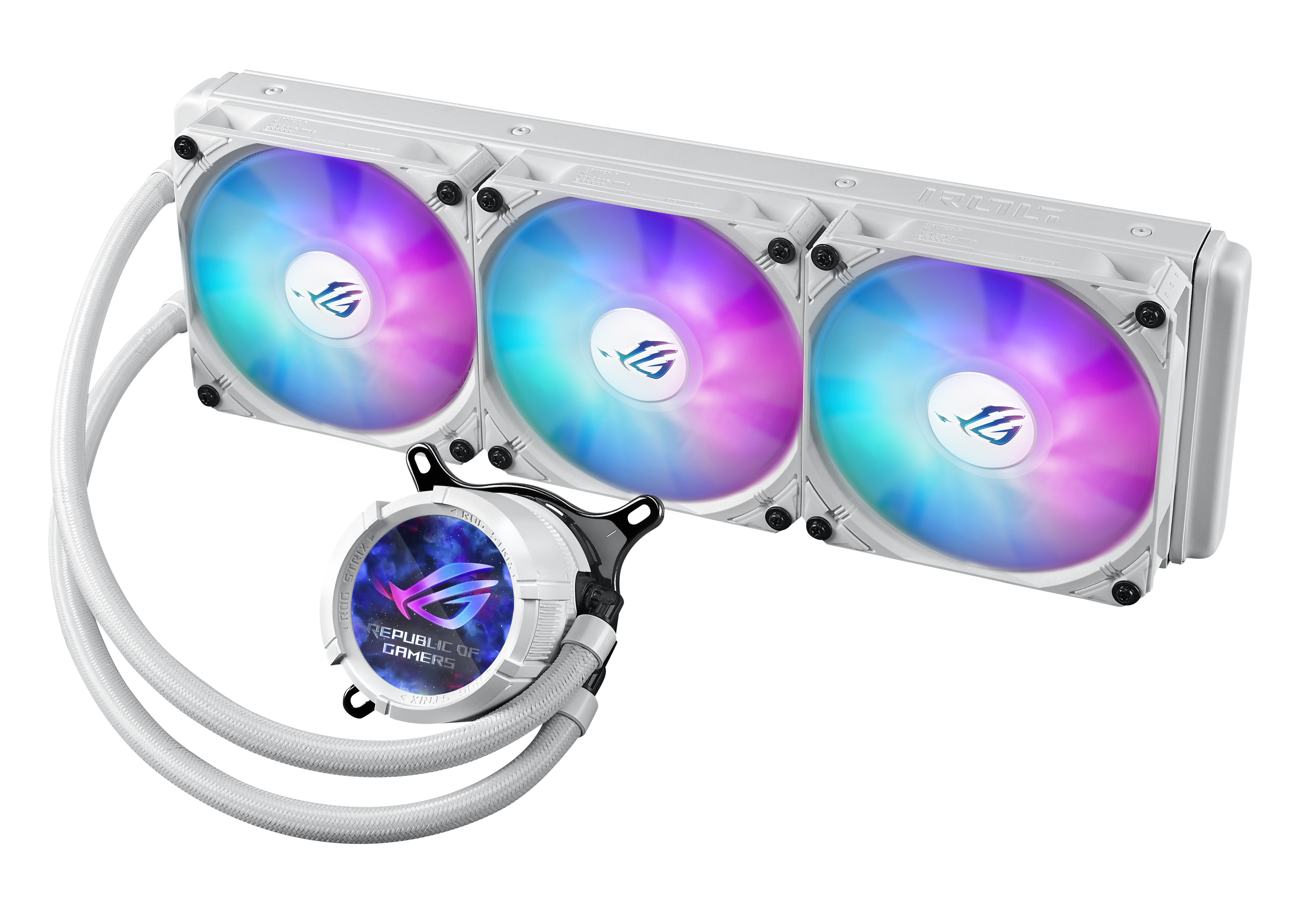 ASUS ROG STRIX LC III 360 ARGB LCD - White Edition - Prozessor-Flüssigkeitskühlsystem - (für: AM4, LGA1200, LGA1700), Ansicht 2