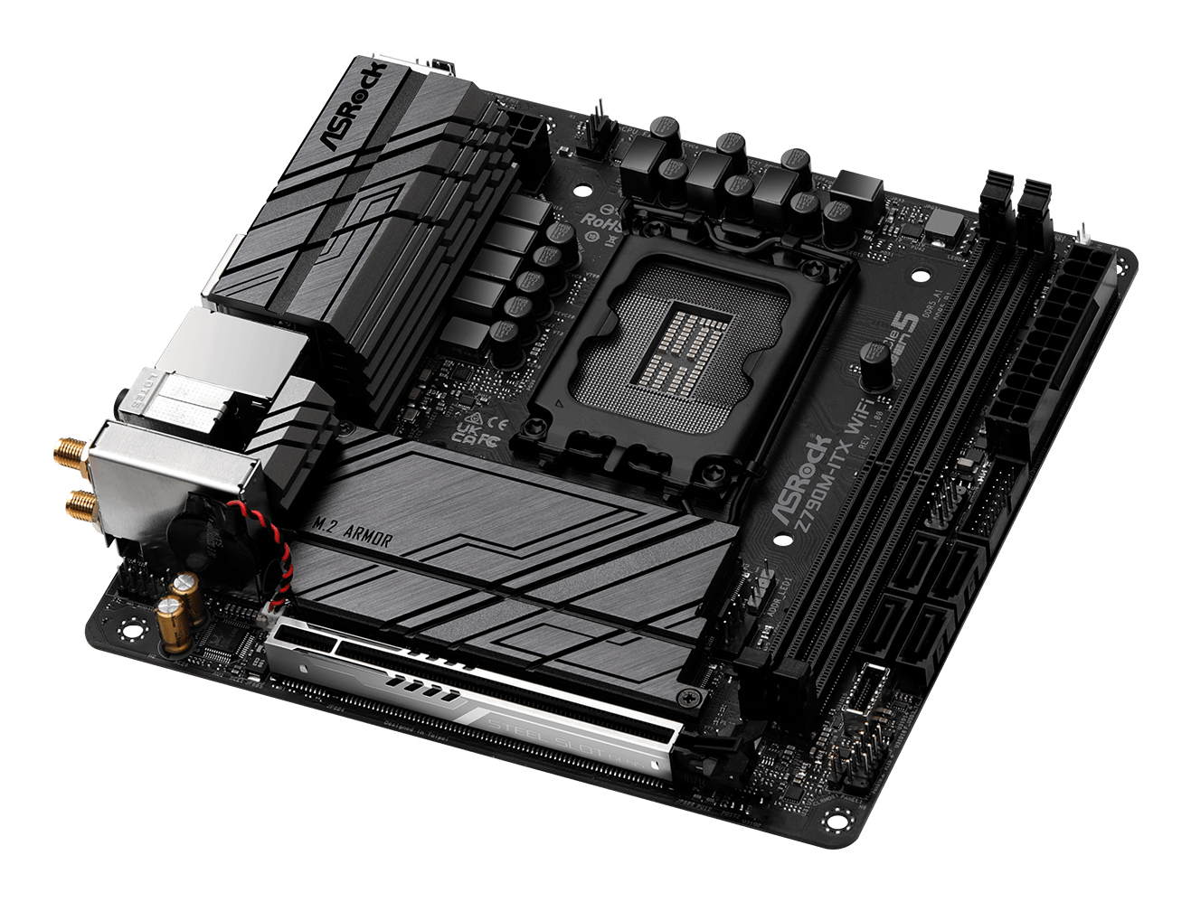 ASRock Z790M-ITX WiFi - Motherboard - Mini-ITX - LGA1700-Sockel - Z790 Chipsatz - Bluetooth, Gigabit LAN, Ansicht 4