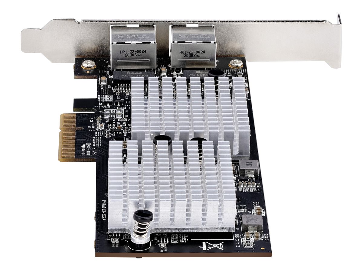 StarTech.com 2-Port 10Gbps PCIe Network Adapter Card Network Card for PCsServers Full-HeightLow-Profile PCIe Ethernet Card wJumbo Frames NICLAN Interface Card - Marvell AQC113CS Chipset PXE Boot (ST10GSPEXNDP2)