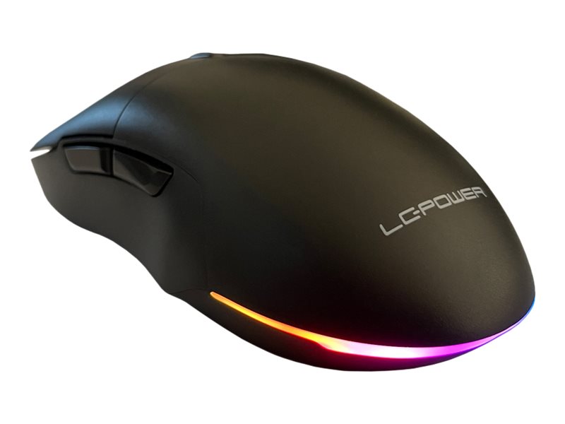 LC-Power LC-M900B-C-W - Maus - optisch - 6 Tasten - kabellos, kabelgebunden - 2.4 GHz, USB-C - kabelloser Empfänger (USB)