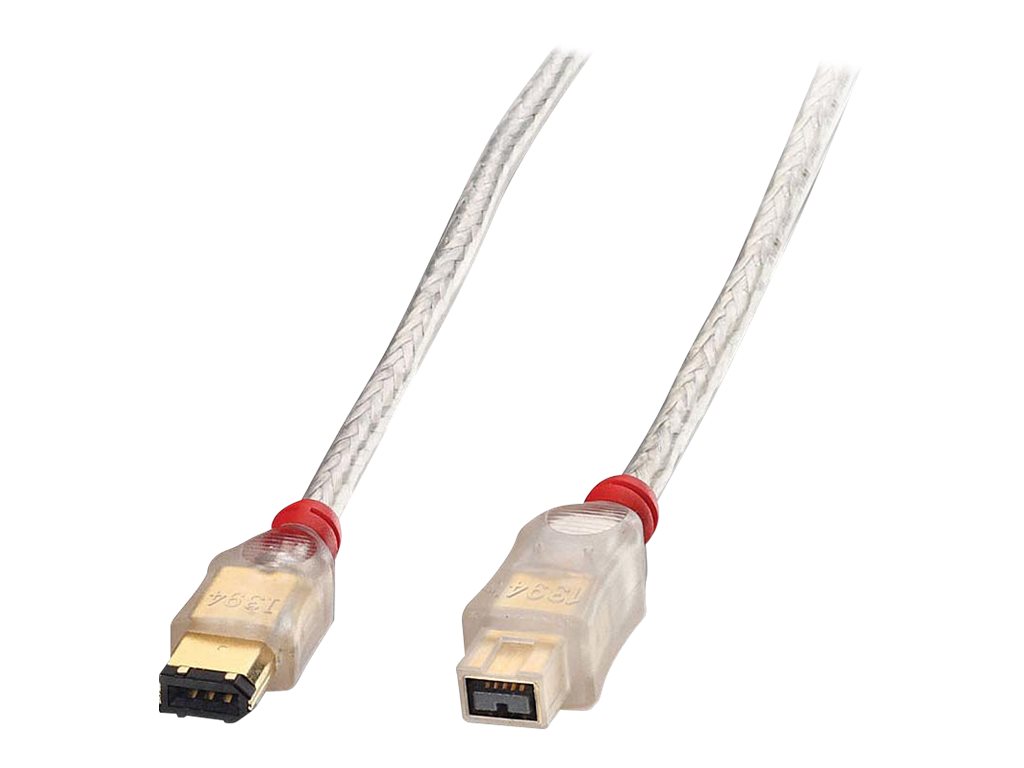 Lindy Premium - IEEE 1394-Kabel - FireWire, 6-polig (M) zu FireWire 800 (M) - 1 m - geformt - durchsichtig