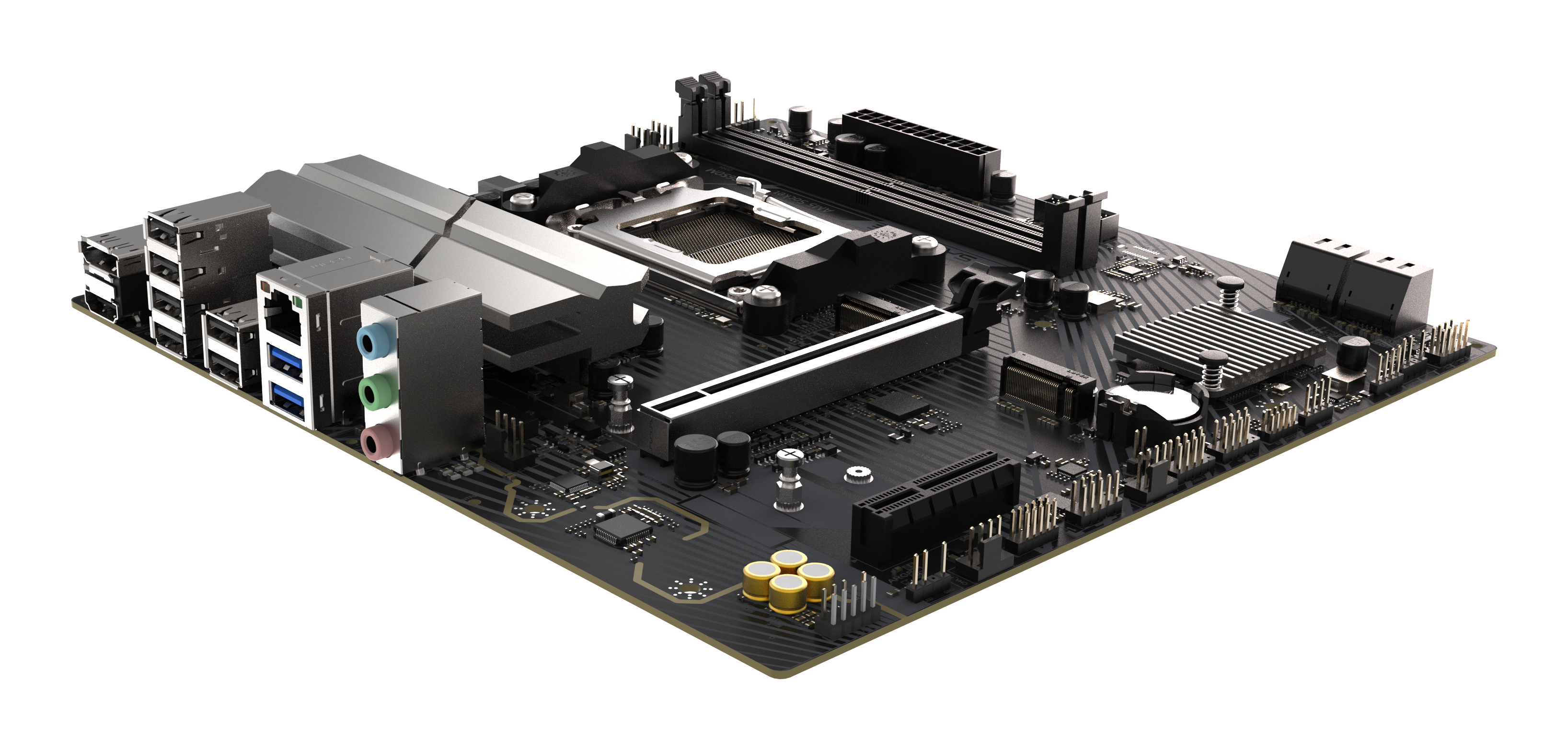 Sapphire B650M-E - Motherboard - micro ATX - Socket AM5 - AMD B650 Chipsatz - USB 3.2 Gen 1/USB-C 3.2 Gen 1 - 2.5 GB LAN, Ansicht 4