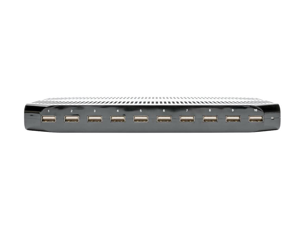 Tripp U280-010-ST-CEE 10-Port-USB-Ladestation mit einstellbarem Speicher - 12 V 8 A (96 W) USB-Ladegerät-Ausgang, Ansicht 3