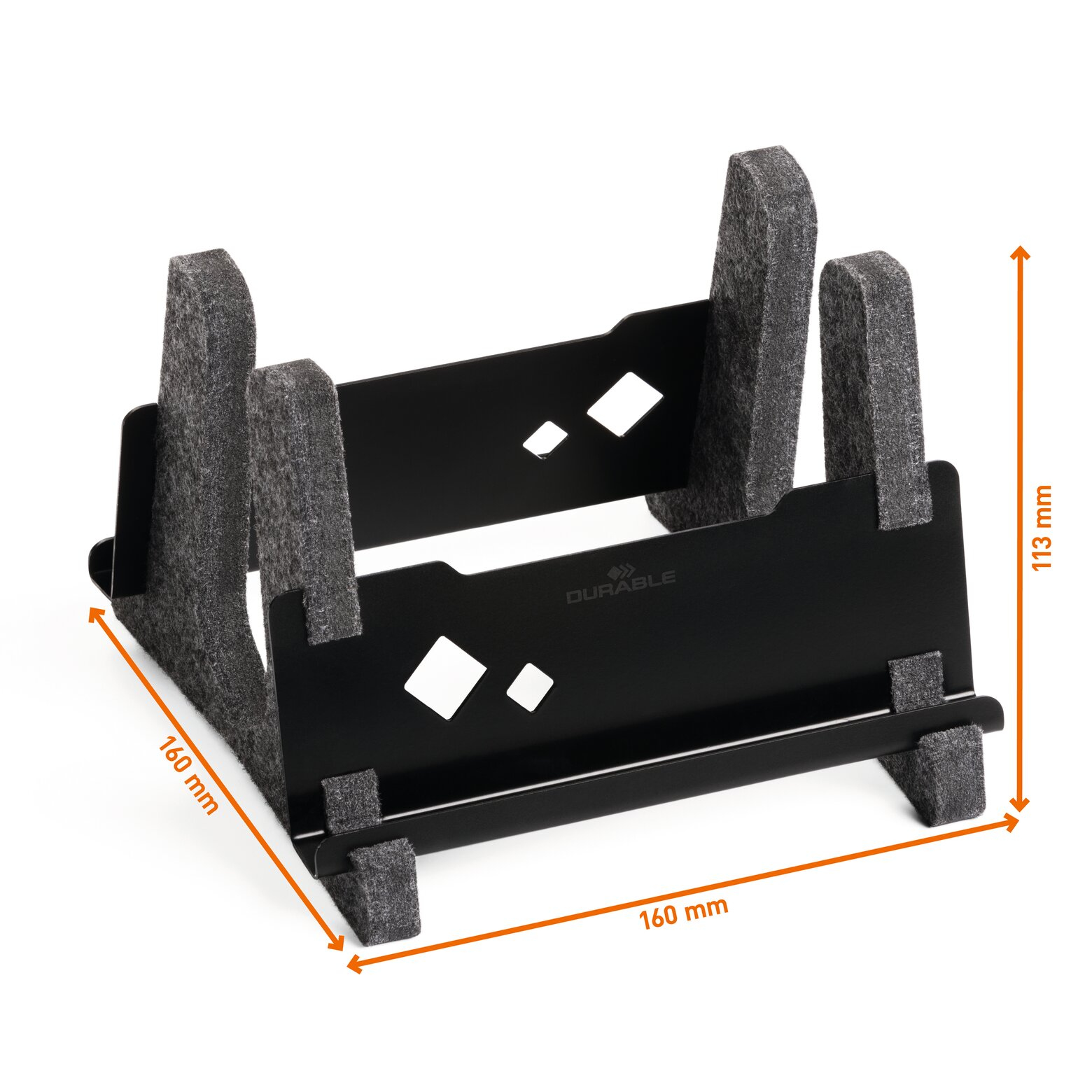 Durable Laptop Ständer Effect -3kg 13-17''/vertikal/PET-Filz/anthrazit, Ansicht 2