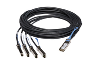 Dell Passive Copper Breakout Cable - Netzwerkkabel - SFP+ zu QSFP+ - 1 m - für Force10; Networking S6000; PowerConnect 8132, 8132F, 8164, 8164F