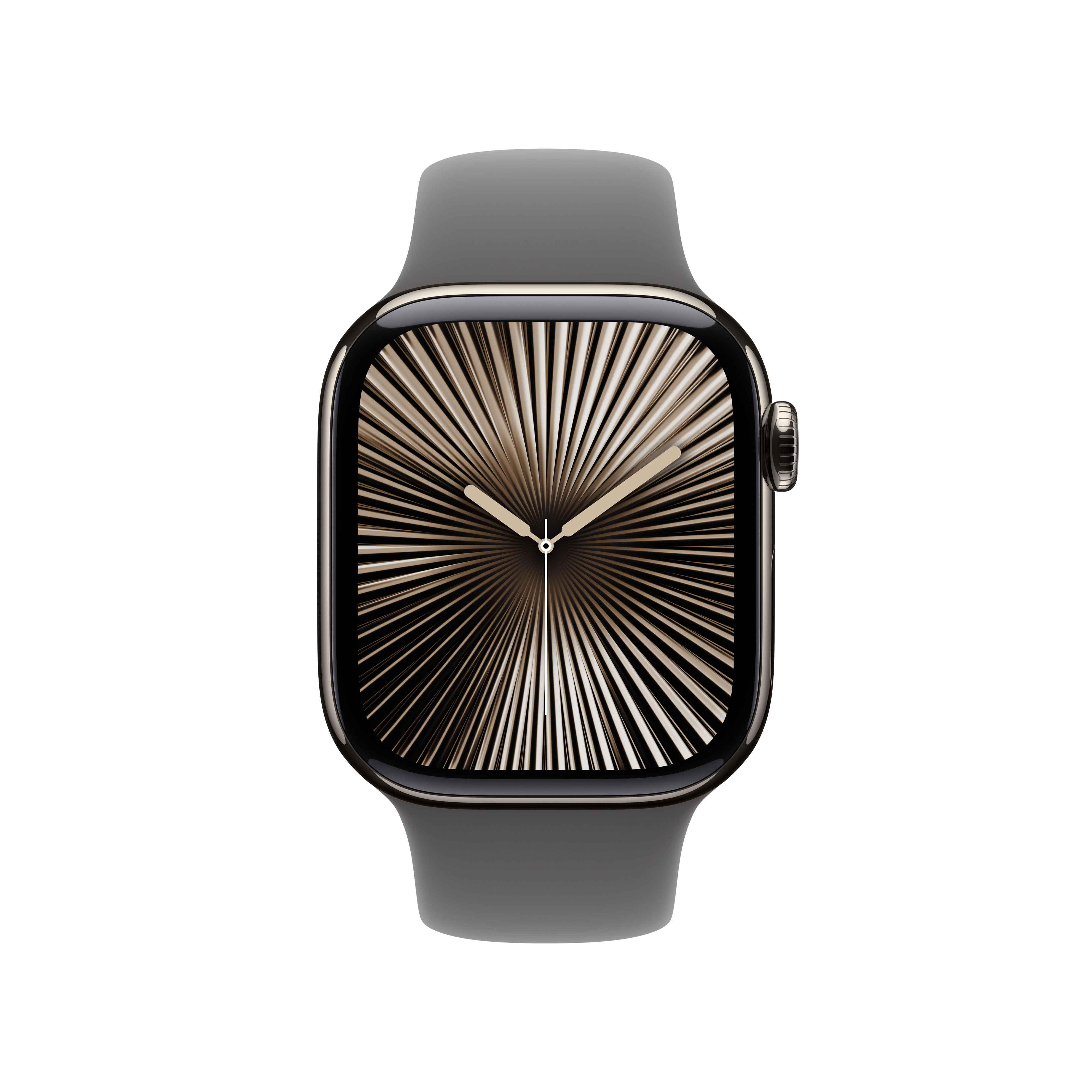 Apple Watch Series 10 (GPS + Cellular) - 42 mm - natürliches Titan - mit Sportband - Stone Gray - Bandgröße: M/L, Ansicht 4