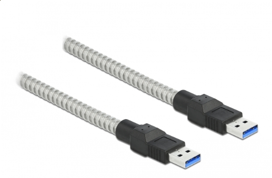 Delock 86776 - 2 m - USB A - USB A - USB 3.2 Gen 1 (3.1 Gen 1) - 5000 Mbit/s - Silber