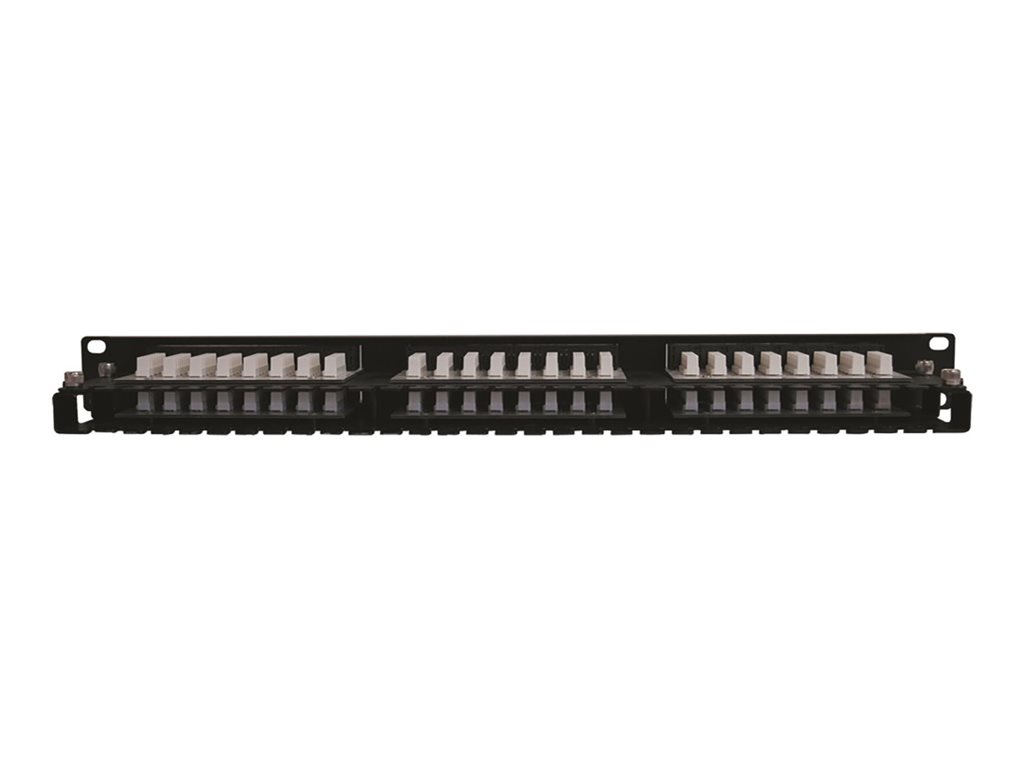Eaton Tripp Lite Series 48-Port Cat6 Cat5 Patch Panel High Density 110 Punch down Rackmount 1URM TAA - Patch Panel - CAT 6 - RJ-45 X 48 - Schwarz - 1U - 48.3 cm (19)