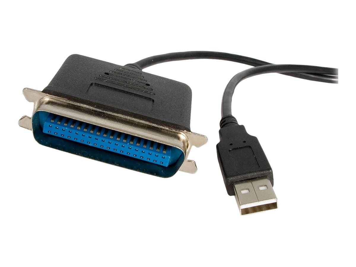 StarTech.com 1,9m USB auf Parallel Kabel - Centronics Druckerkabel/ Adpter - St/St - Schwarz - Centronics - USB A - 1,9 m - Männlich/Männlich - USB A - Centronics 36