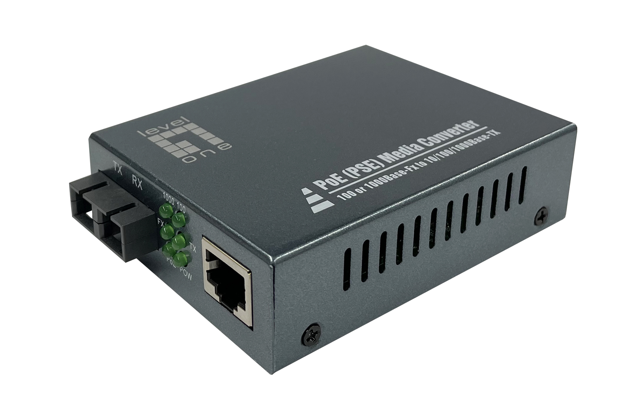LevelOne Gigabit RJ45 zu SC Mediakonverter - 0.5km - 1000 Mbit - 10,100,1000 Mbit/s - 10BASE-T - 100BASE-T - 1000BASE-T, Ansicht 3