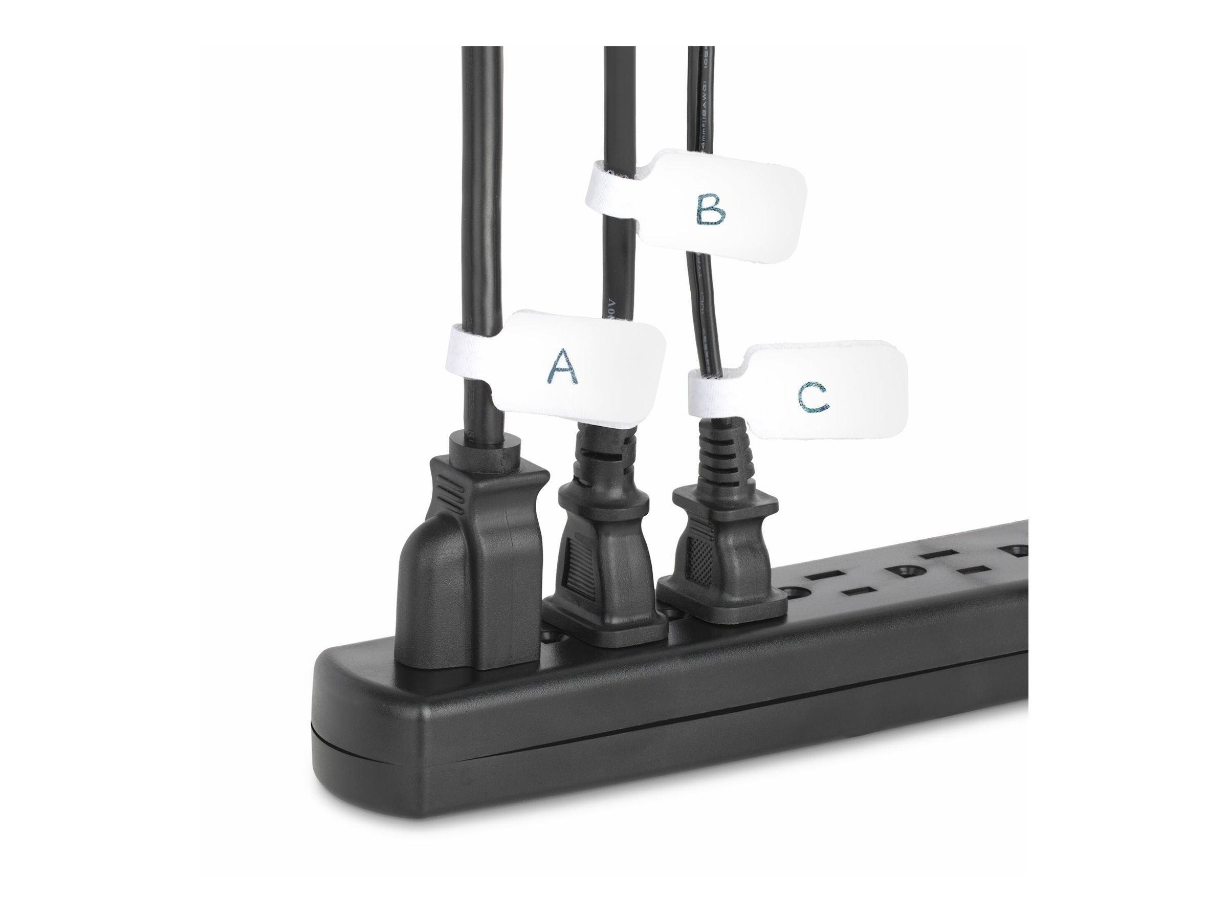 StarTech.com 9 cm Kabelschilder, 100 Stück, Weiß, Klettverschluss - Kabel-Kennzeichnungsetiketten - Klettbandbefestigung, beschreibbar - 9 cm - weiß (Packung mit 100)