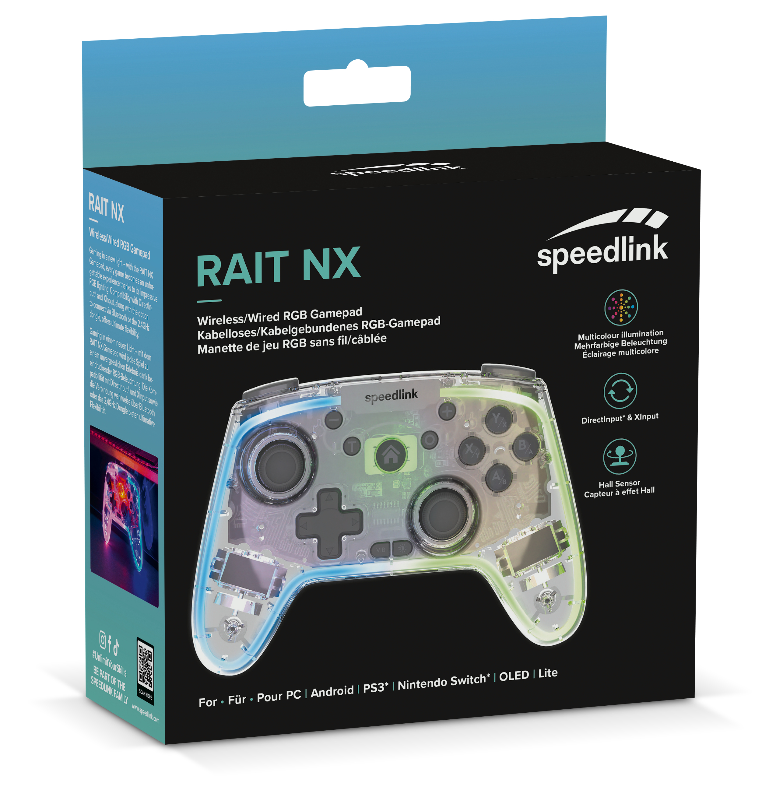 SPEEDLINK Gamepad RAIT NX RGB kabellos PC/Android/Switch retail - Gamepad, Ansicht 2