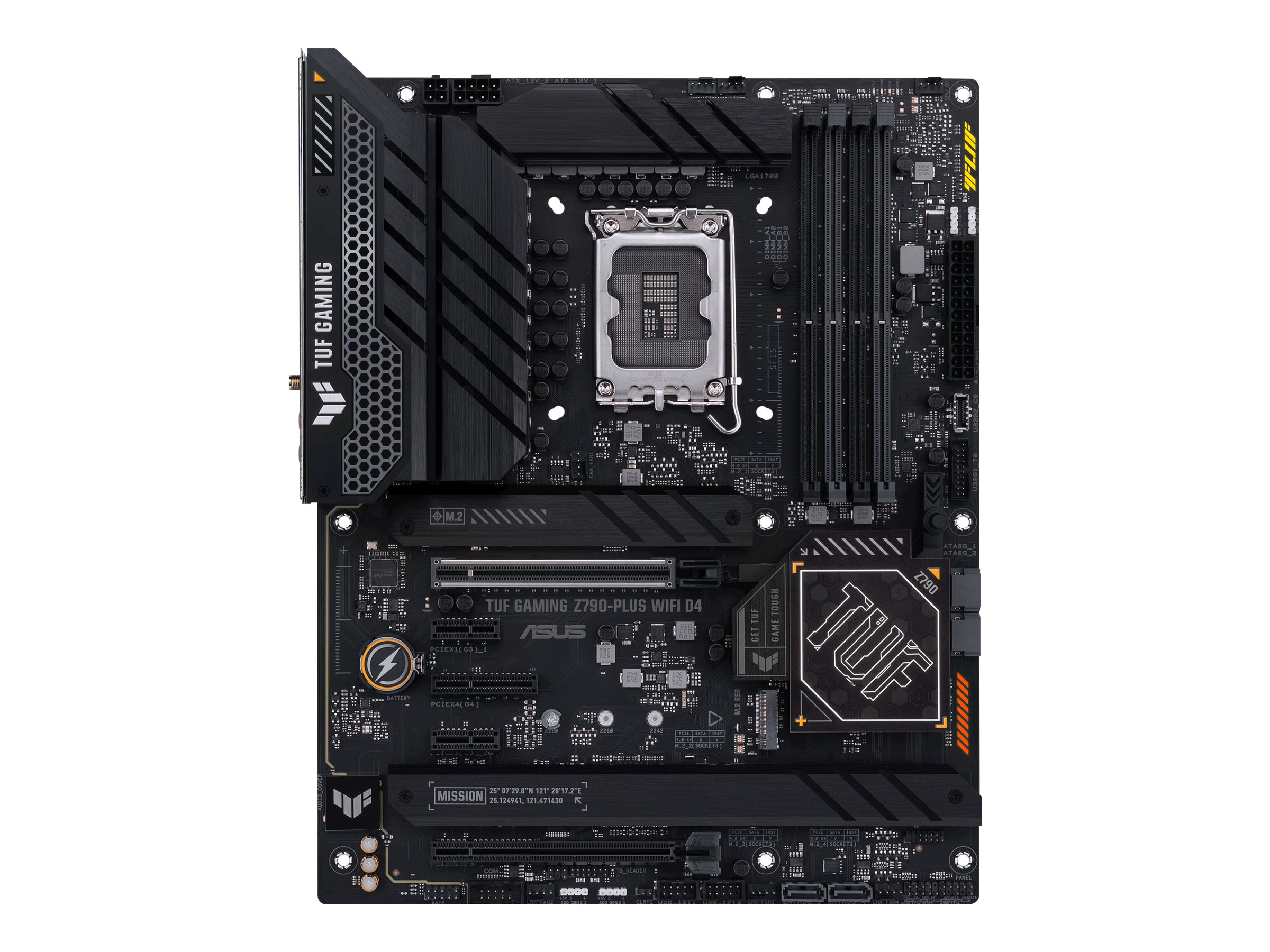 ASUS TUF Gaming Z790-Plus WiFi D4 - Motherboard - ATX - LGA1700-Sockel - Z790 Chipsatz - USB-C 3.2 Gen 2x2 USB 3.2 Gen 2 USB 3.2 Gen 1 USB-C 3.2 Gen2 - 2.5 Gigabit LAN Wi-Fi 6 Bluetooth - Onboard-Grafik (CPU erforderlich)
