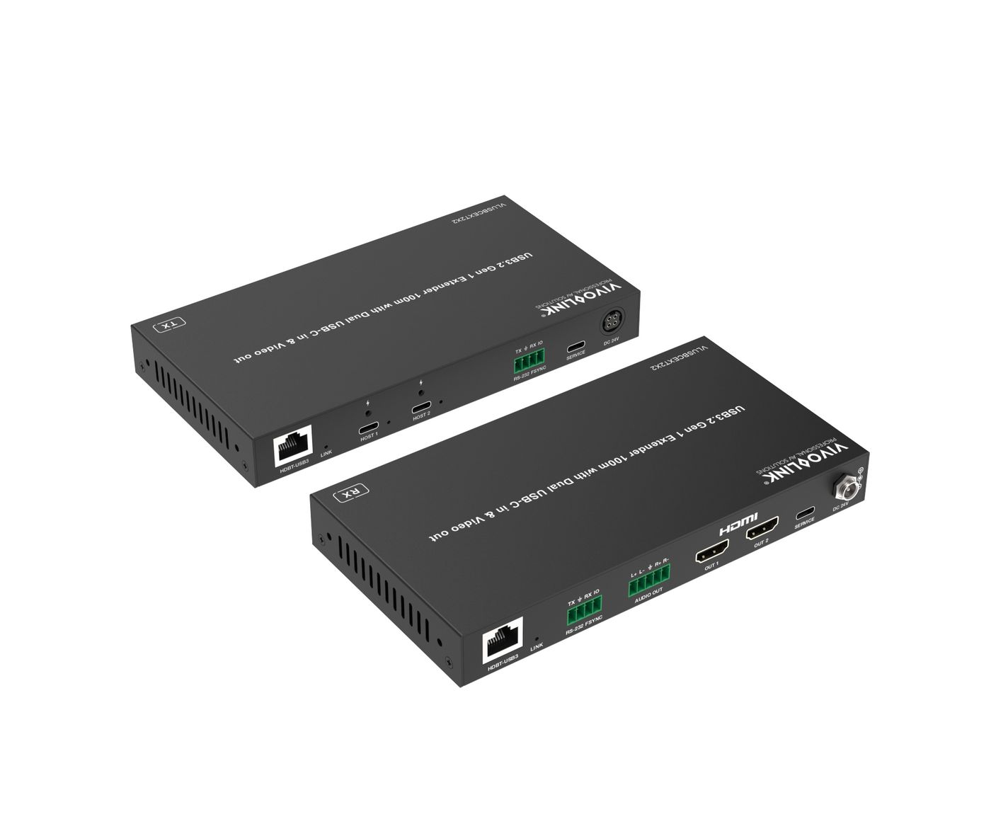 VivoLink USB3.2 Gen 1 Extender 100m with Dual USB-C in & Video - USB 3.0, Ansicht 3