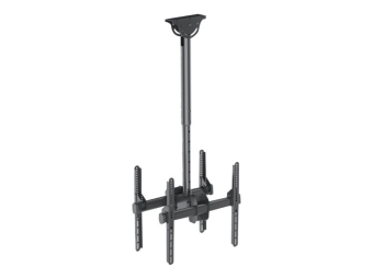 Techly Universal Ceiling Support - Klammer - für 2 LCD-Displays - Stahl - Schwarz - Bildschirmgröße 81.3-139.7 cm (32-55)